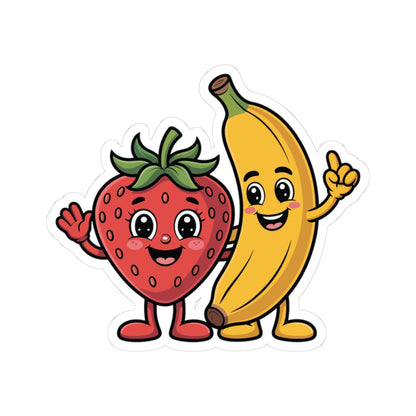 TEEZOCA strawberry and banana friends sticker cute fruit characters