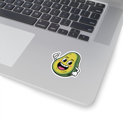 TEEZOCA cute smiling avocado character sticker