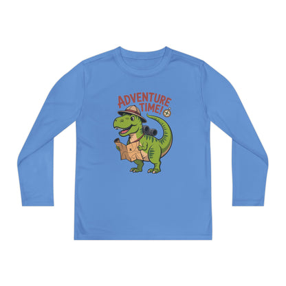 Adventure Time Kids Long Sleeve Tee — Explorer T-Rex Map Shirt TEEZOCA
