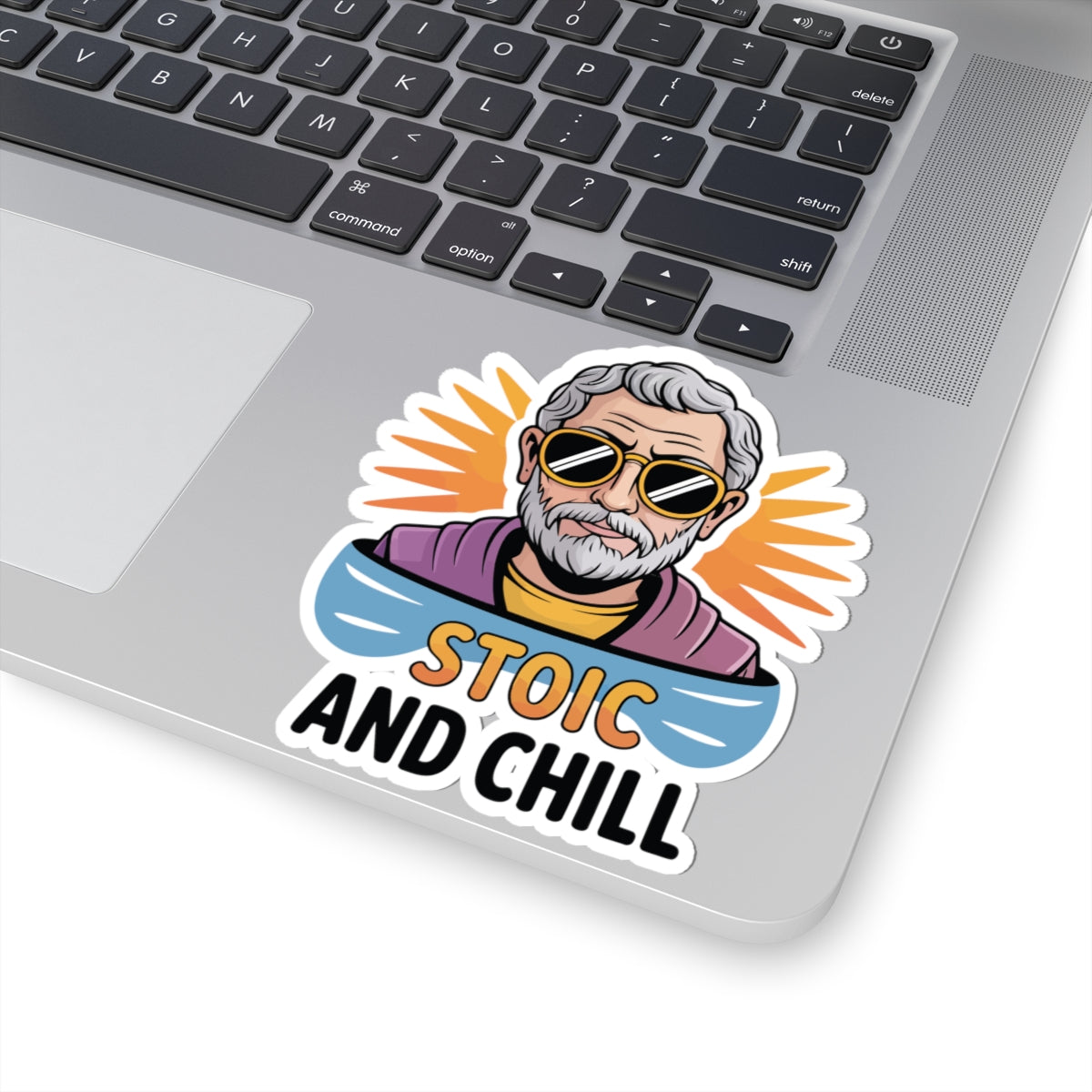 TEEZOCA stoic and chill philosophy sticker modern stoic art
