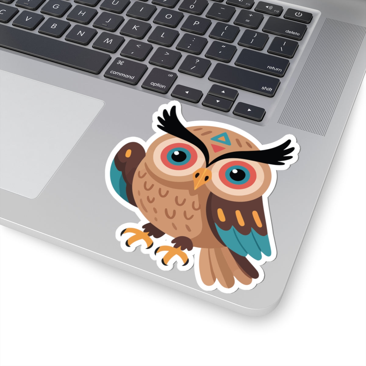 TEEZOCA tribal owl sticker with cute colorful design