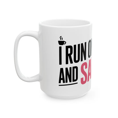 TEEZOCA mug design expressing coffee and sarcasm lifestyle