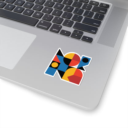 TEEZOCA modern geometric art sticker bold shapes design