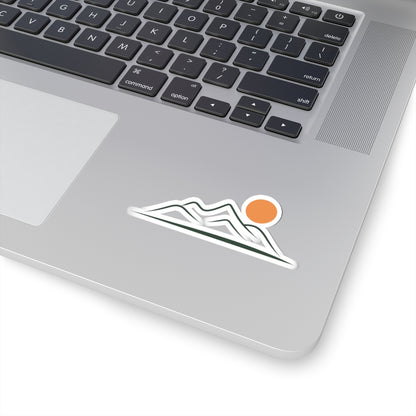 TEEZOCA nature-inspired mountain landscape sticker in minimalist style
