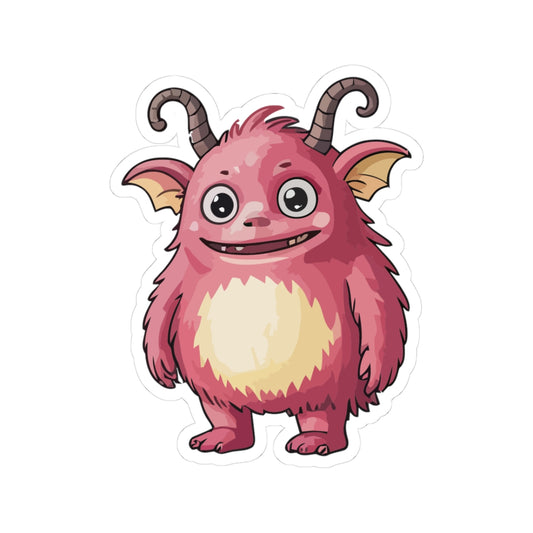 TEEZOCA cute pink monster sticker cartoon creature
