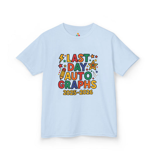 Kids Last Day of School Autograph T-Shirt 2025–2026 – Signing Shirt End of Year | TEEZOCA 