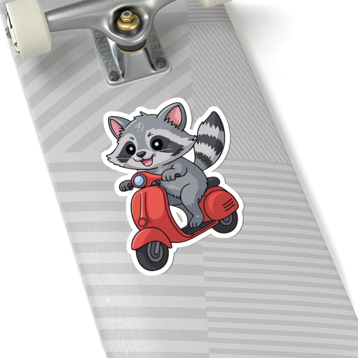 TEEZOCA raccoon scooter sticker cute cartoon animal
