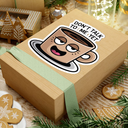 TEEZOCA sarcastic coffee cup illustration sticker