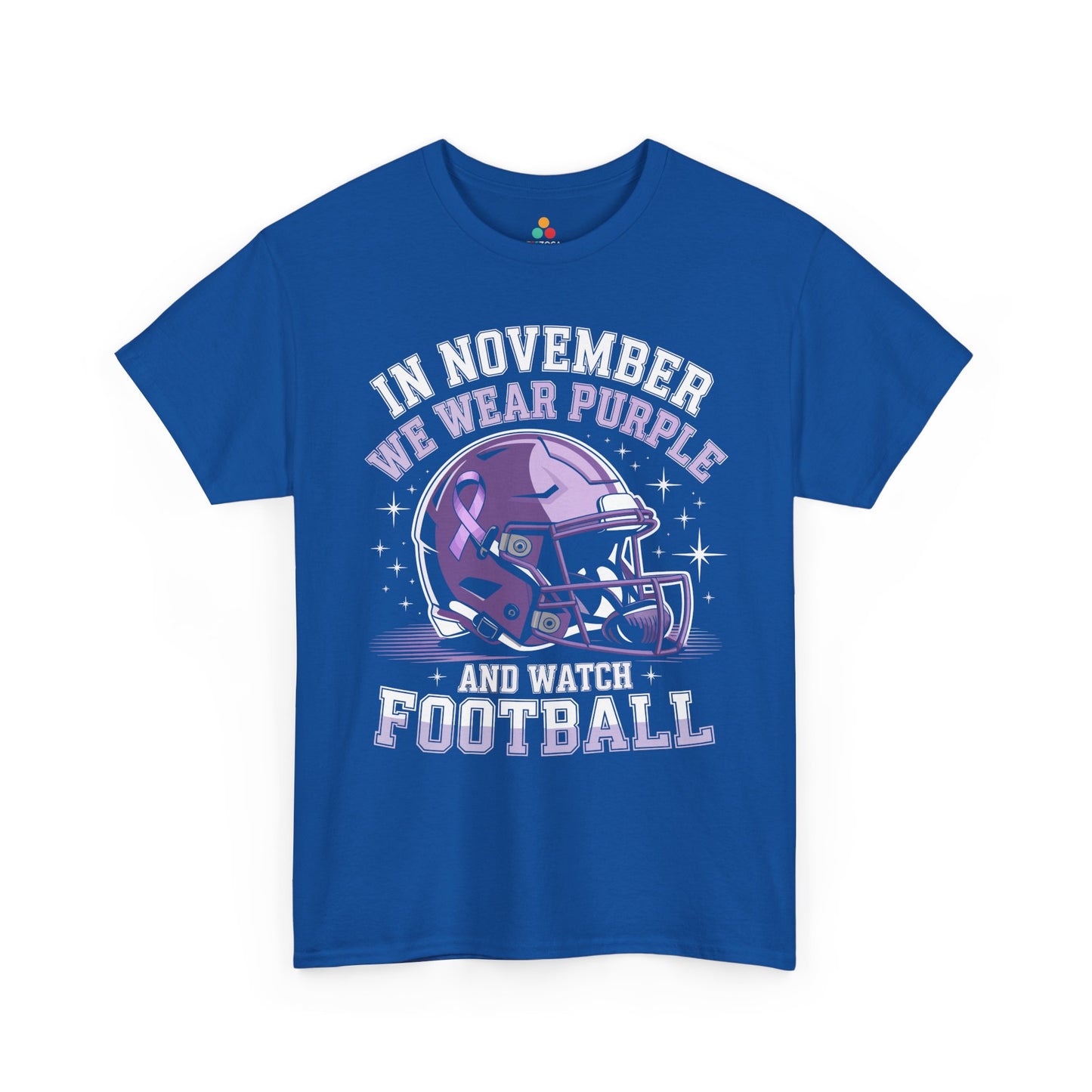 We Wear Purple Alzheimer Awareness Football Unisex T-shirt | TEEZOCA 
