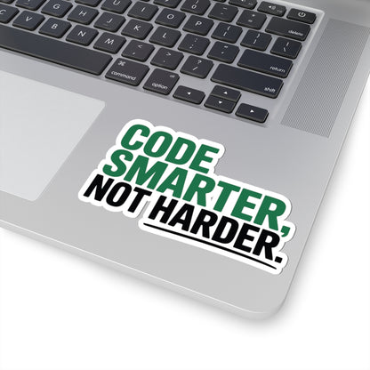 TEEZOCA code smarter not harder coding sticker minimalist typography