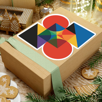 TEEZOCA abstract geometric sticker vibrant color block pattern