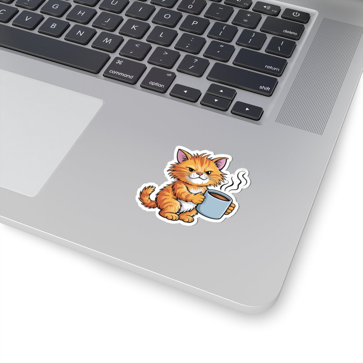 TEEZOCA sarcastic cat coffee sticker sleepy morning mood