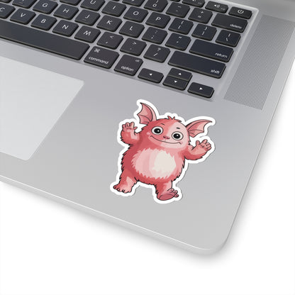 TEEZOCA friendly pink monster sticker cartoon style