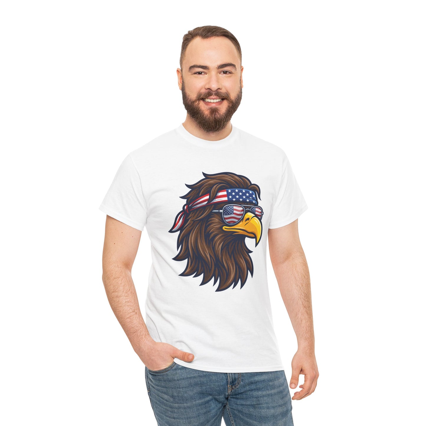 Freedom Eagle USA Bandana Sunglasses T-Shirt – 4th of July 250th Anniversary America 1776 2026 | TEEZOCA 
