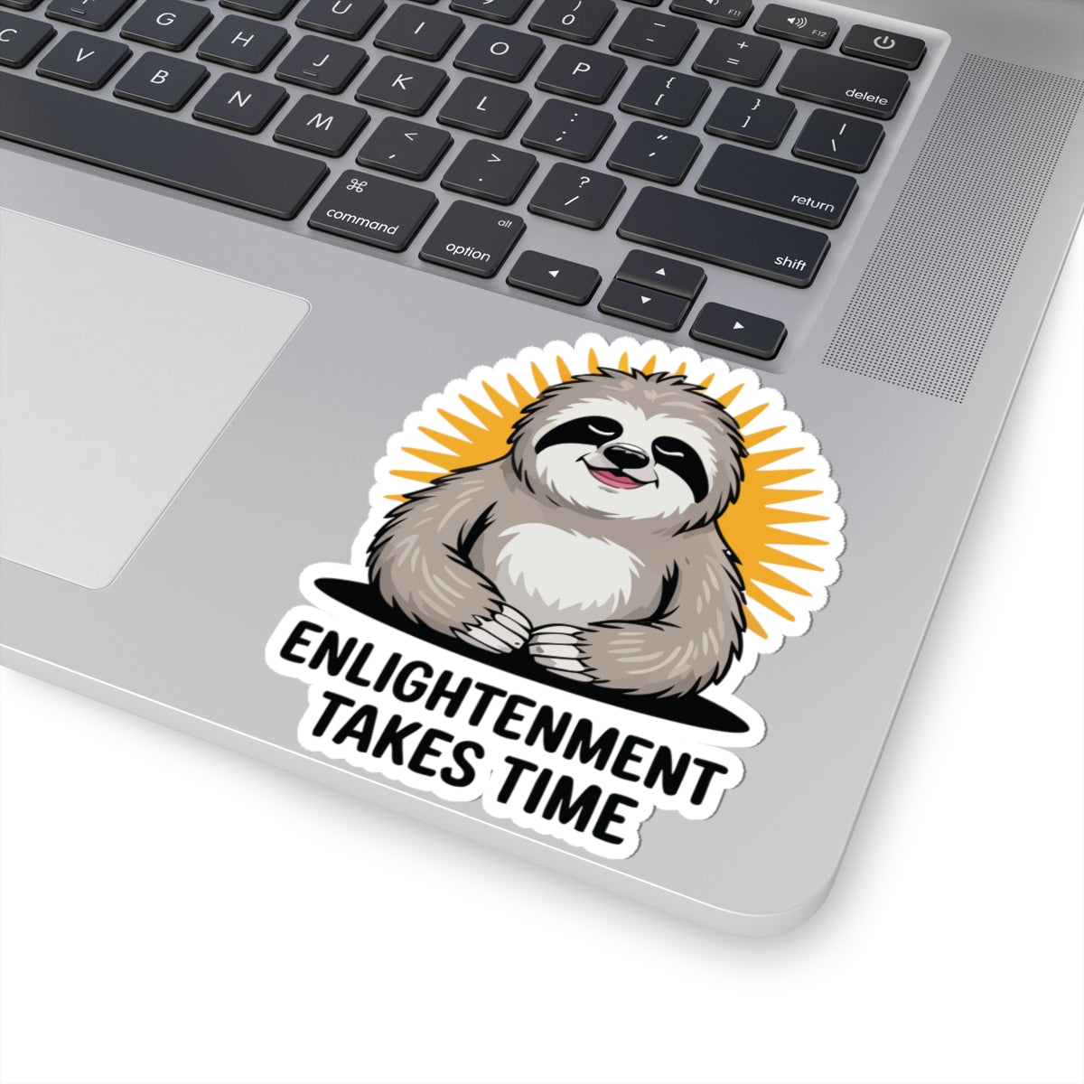 TEEZOCA enlightenment takes time sloth meditation sticker