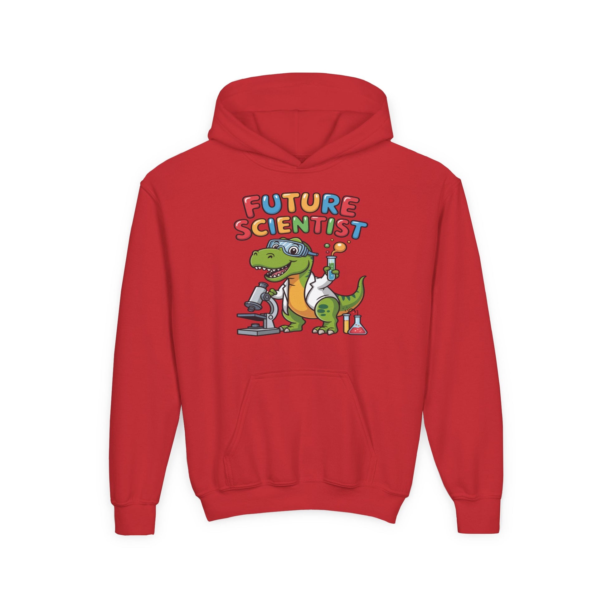 Youth Hoodie — "Future Scientist" Dino STEM Hoodie for Kids TEEZOCA