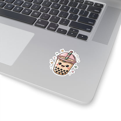 TEEZOCA kawaii boba tea cup sticker smiling bubble tea design