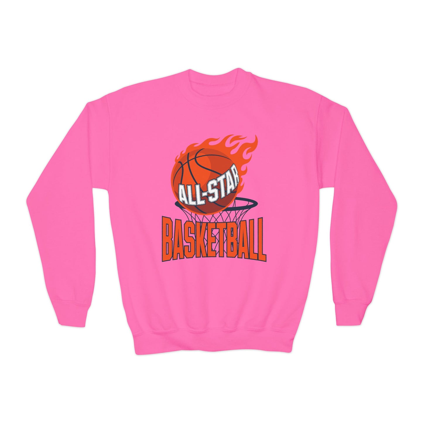 All-Star Basketball Youth Crewneck Sweatshirt TEEZOCA