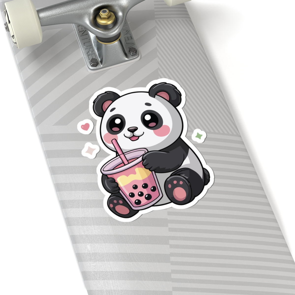 TEEZOCA cute kawaii panda boba tea sticker with smiling panda holding bubble tea cup