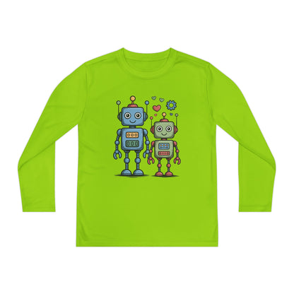 Cute Robot Friends Kids Long Sleeve T-Shirt | TEEZOCA 