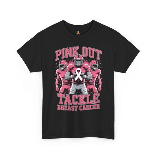 Pink Out Tackle Breast Cancer Football Breast Cancer Awareness Unisex T-shirt | TEEZOCA 