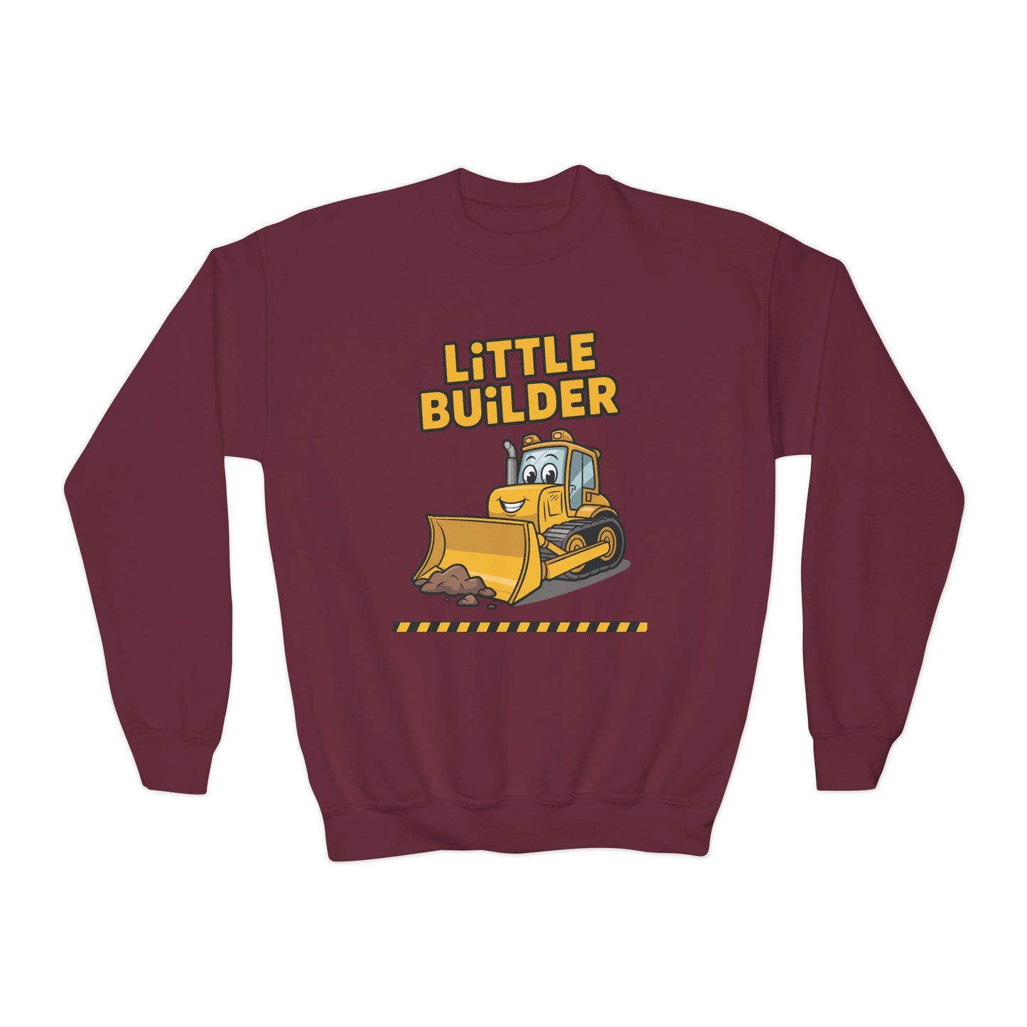 Little Builder Kids Crewneck Sweatshirt | TEEZOCA 