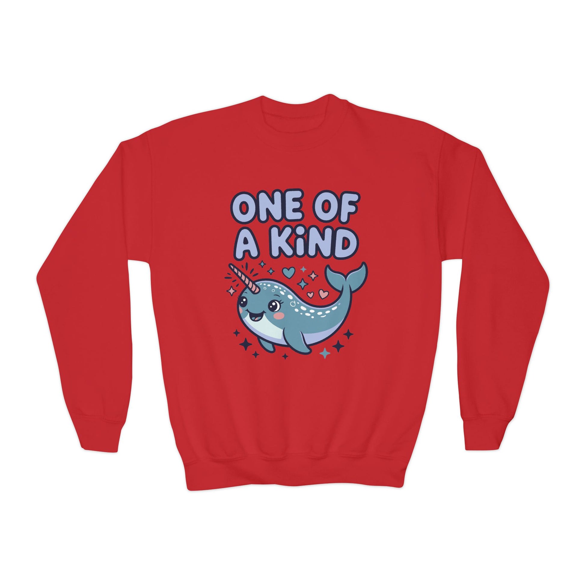 One of a Kind Narwhal Youth Crewneck Sweatshirt TEEZOCA