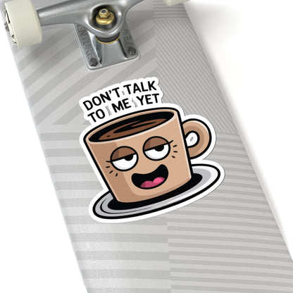 TEEZOCA funny coffee cup cartoon sticker