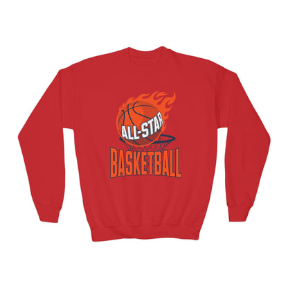 All-Star Basketball Youth Crewneck Sweatshirt TEEZOCA
