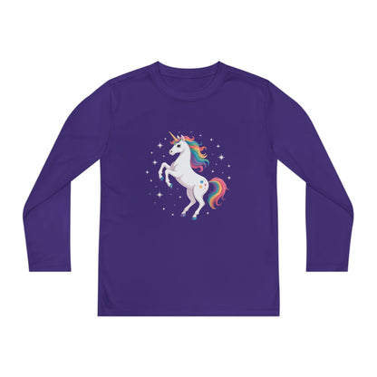 Youth Long Sleeve Tee — Rainbow Unicorn Graphic TEEZOCA