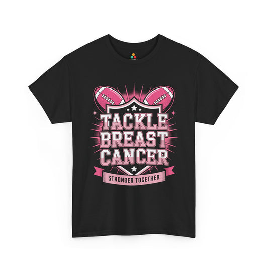 Tackle Breast Cancer Stronger Together Unisex T-shirt | TEEZOCA 