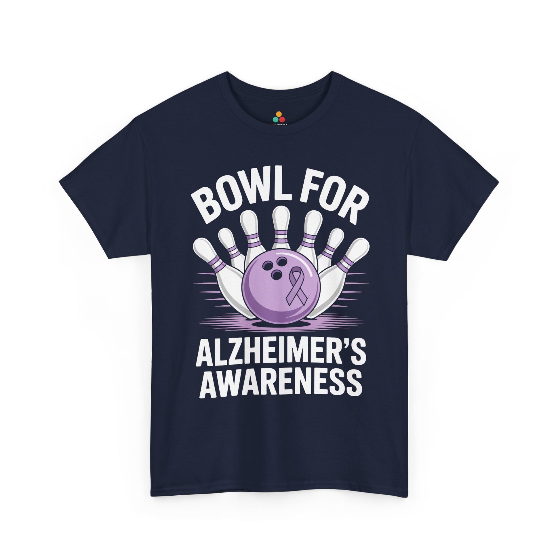 Bowl for Alzheimer Awareness Unisex T-shirt Purple Ribbon | TEEZOCA 