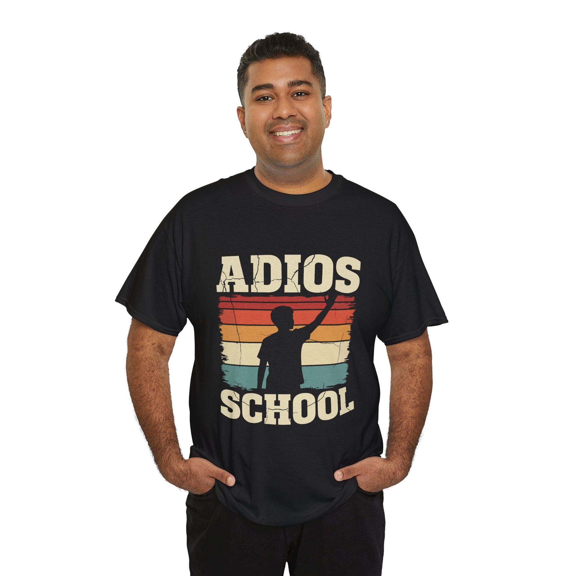 Adios School T-Shirt – Retro Sunset Graduation Gift Last Day of School Tee | TEEZOCA 