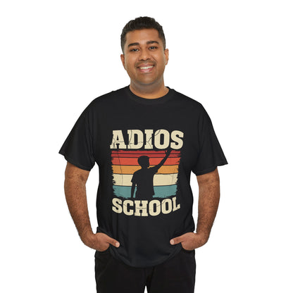 Adios School T-Shirt – Retro Sunset Graduation Gift Last Day of School Tee | TEEZOCA 