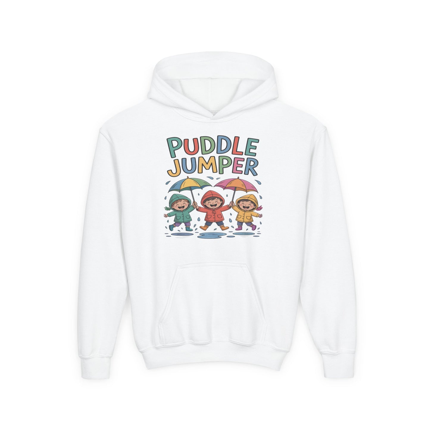 Puddle Jumper Kids Hoodie – Cute Rainy Day Children’s Pullover TEEZOCA