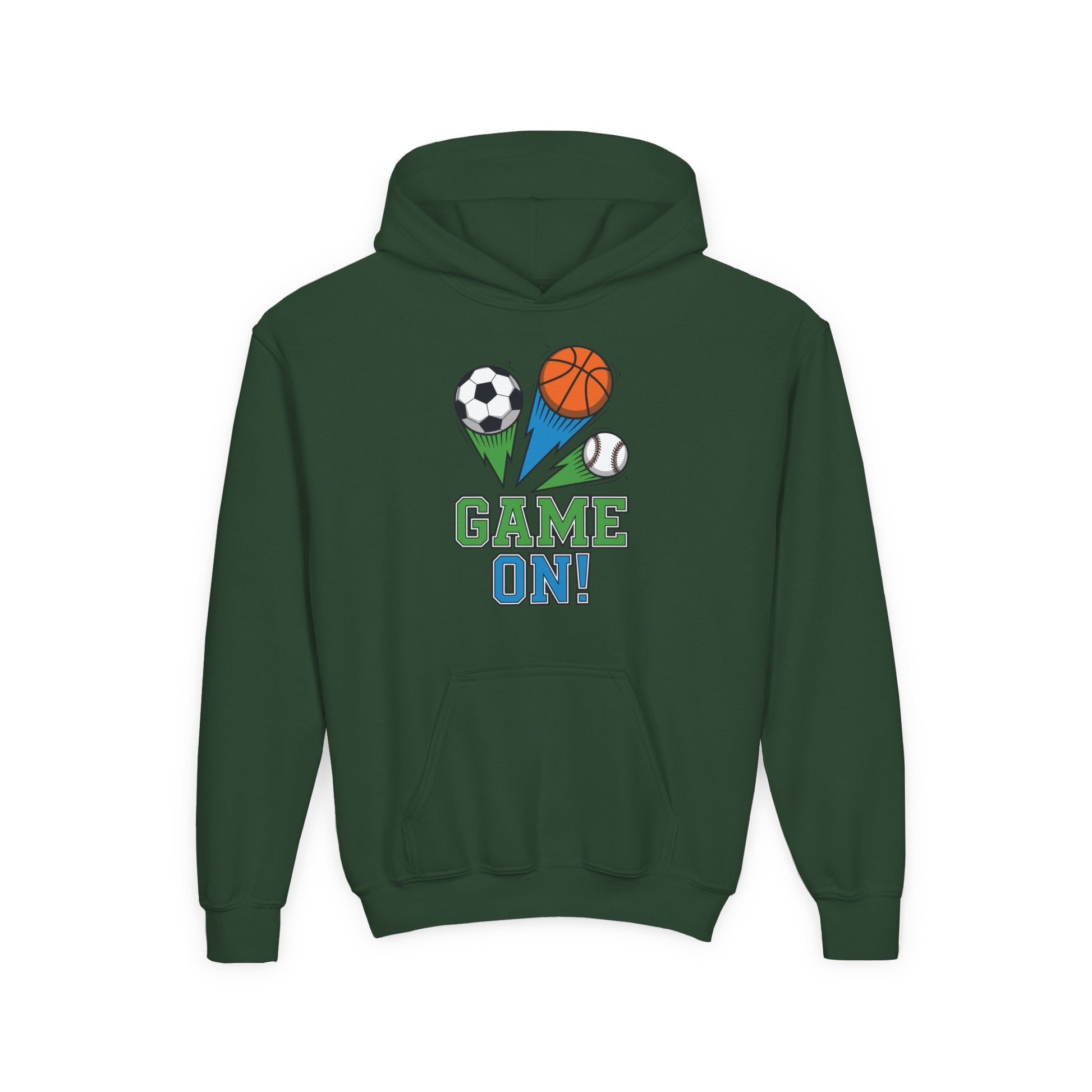Game On Kids Hoodie – Fun Sports Ball Design | TEEZOCA 