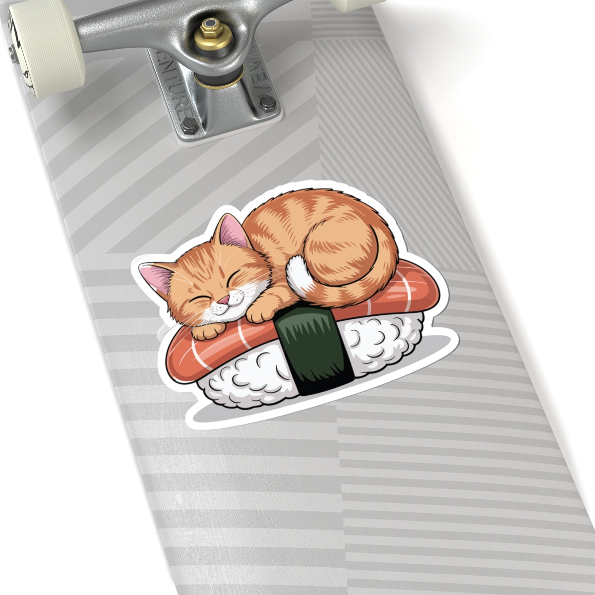 TEEZOCA cute sushi cat sticker kawaii sleeping cat illustration