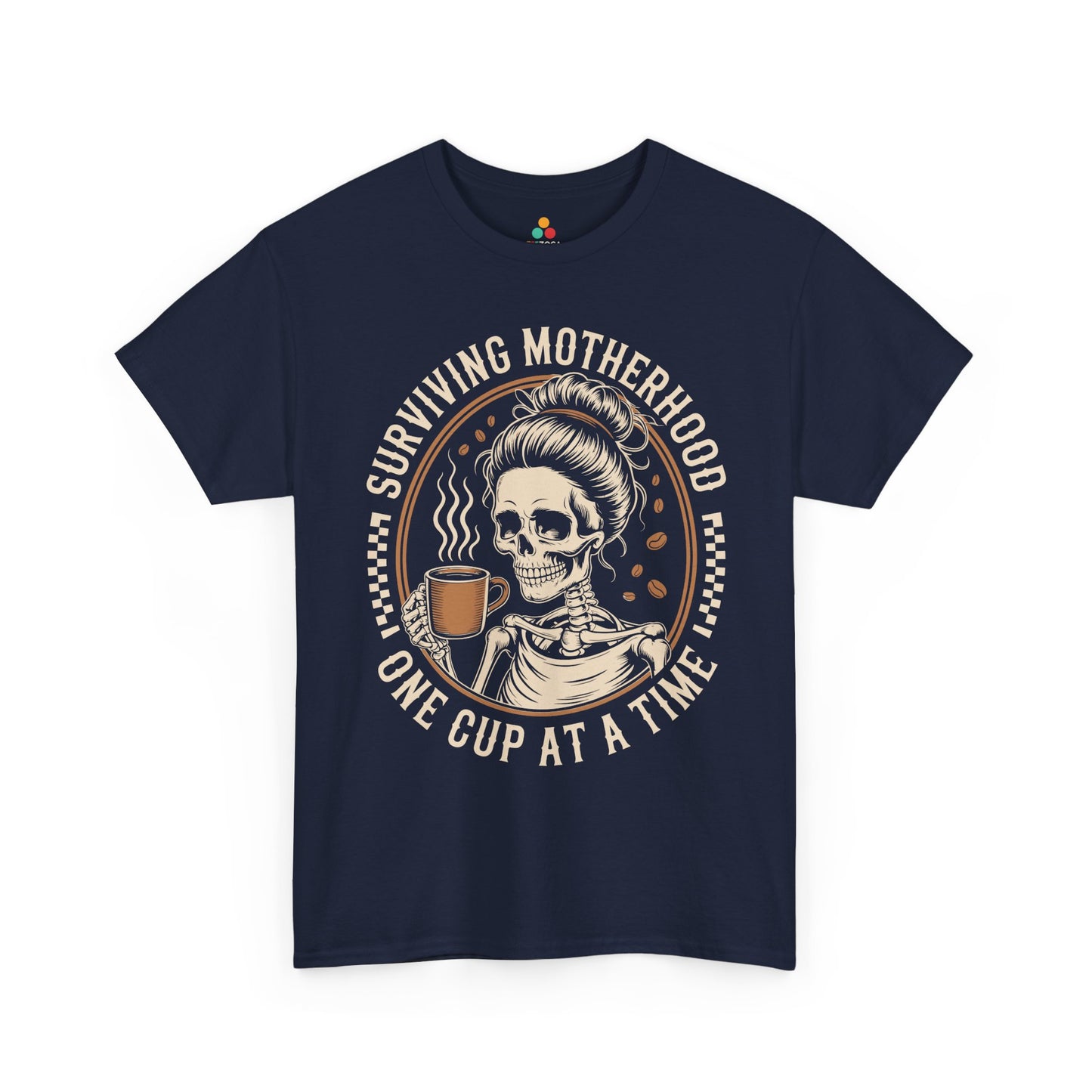 Surviving Motherhood Women's T-shirt Funny Coffee Mom Mother's Day Gift | TEEZOCA 