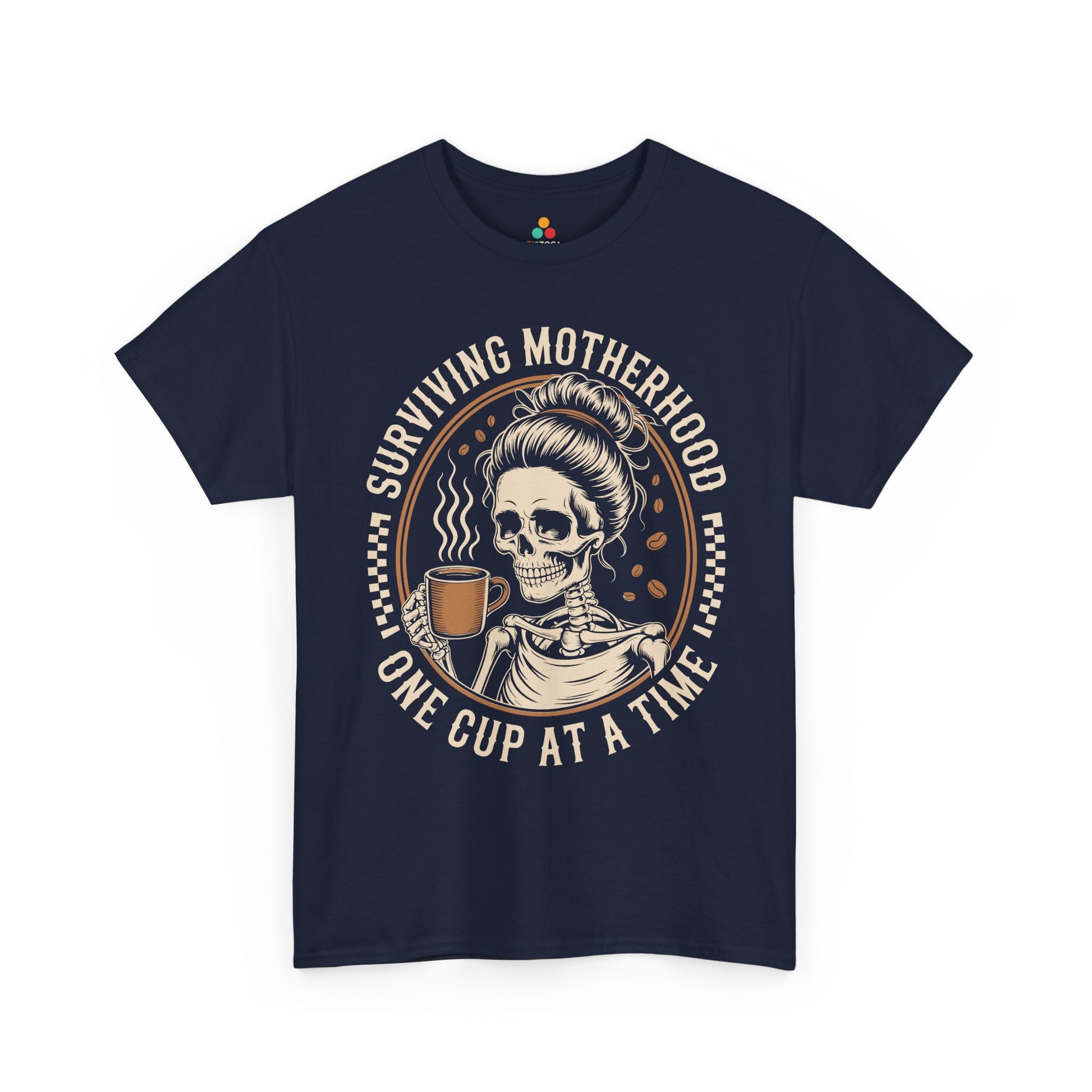 Surviving Motherhood Women's T-shirt Funny Coffee Mom Mother's Day Gift | TEEZOCA 