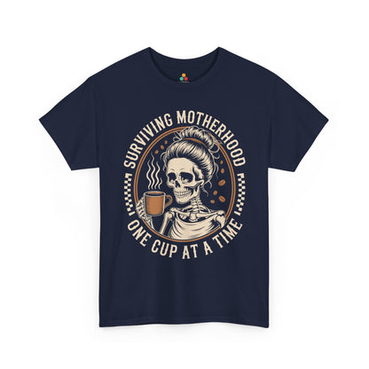 Surviving Motherhood Women's T-shirt Funny Coffee Mom Mother's Day Gift | TEEZOCA 