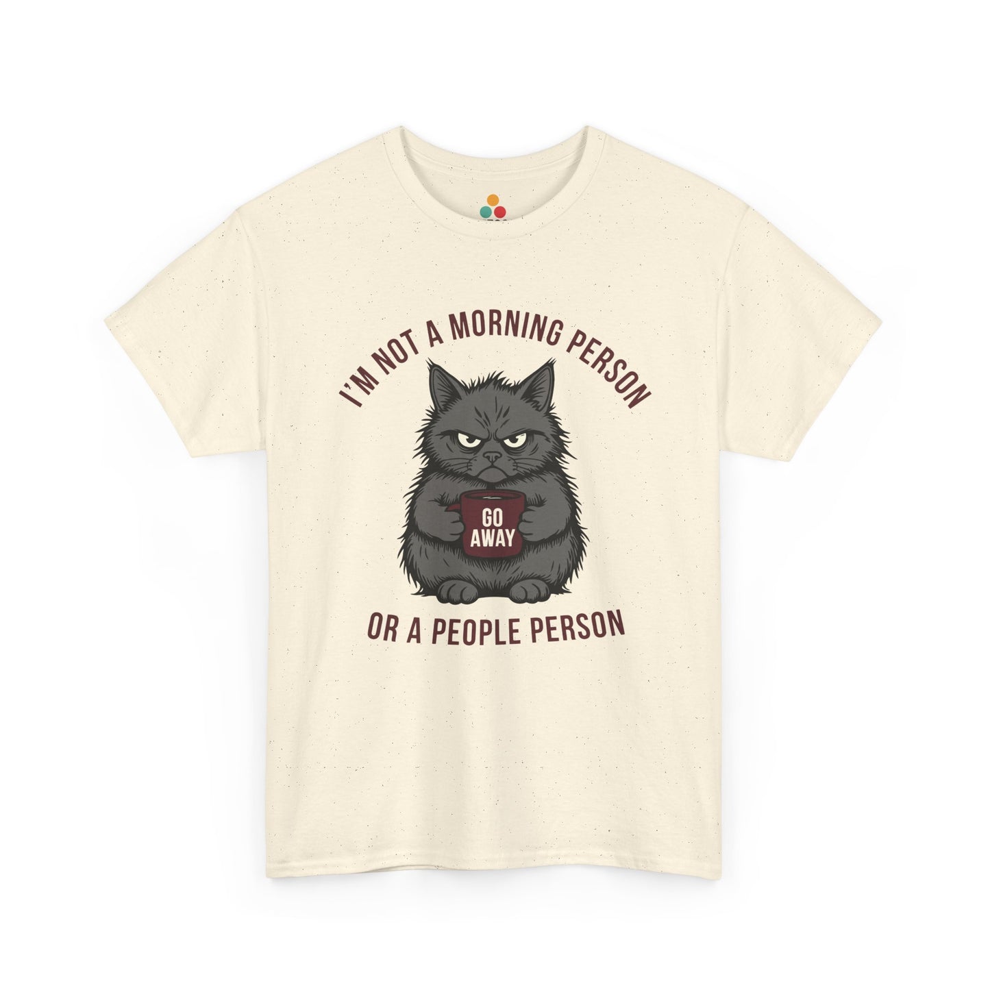 Grumpy Cat Coffee T‑Shirt – “I’m Not a Morning Person or a People Person” Funny Introvert Tee | TEEZOCA 