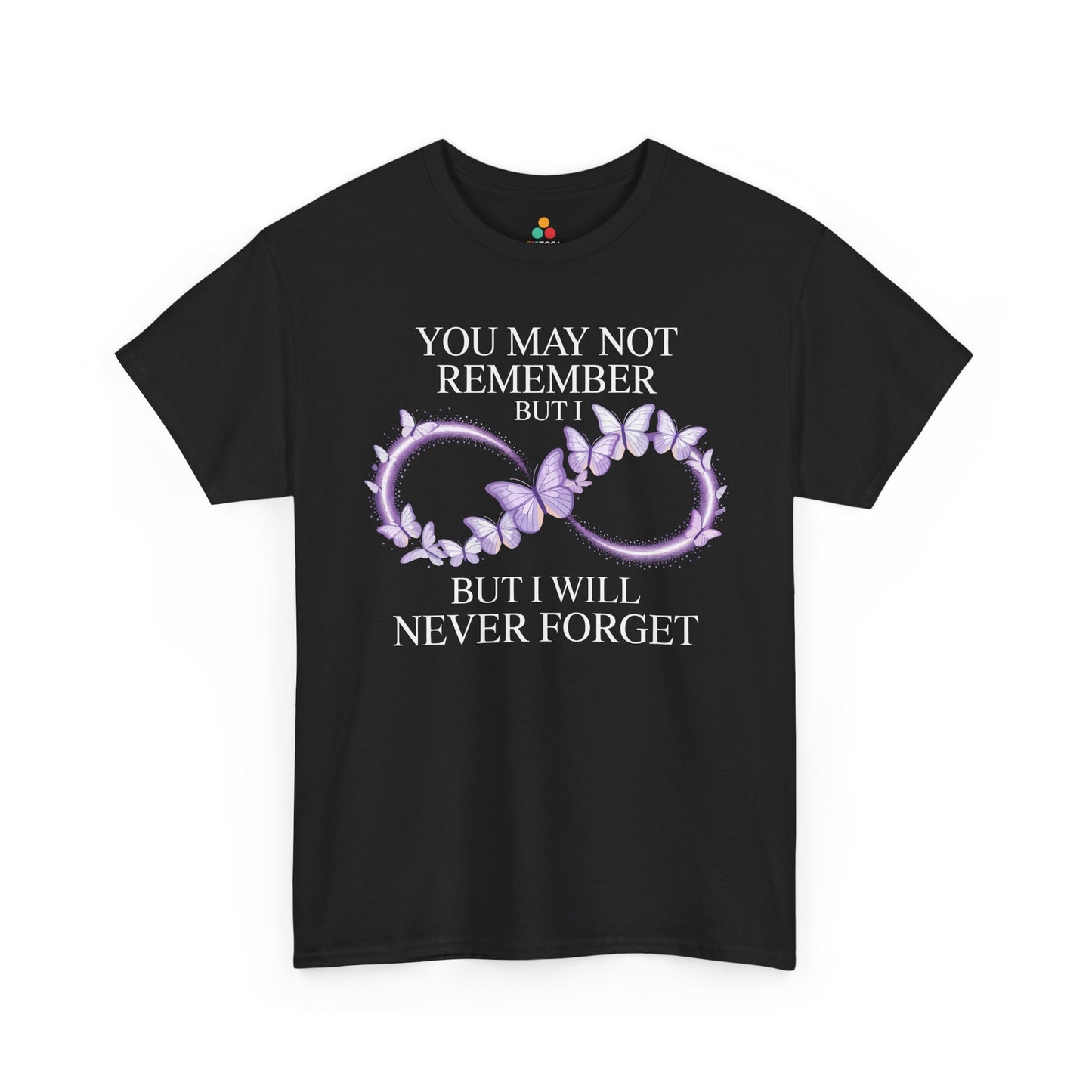 Never Forget Alzheimer Awareness Butterfly Unisex T-shirt | TEEZOCA 
