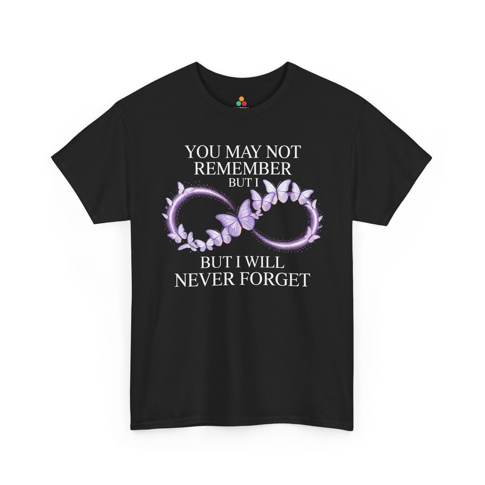 Never Forget Alzheimer Awareness Butterfly Unisex T-shirt | TEEZOCA 