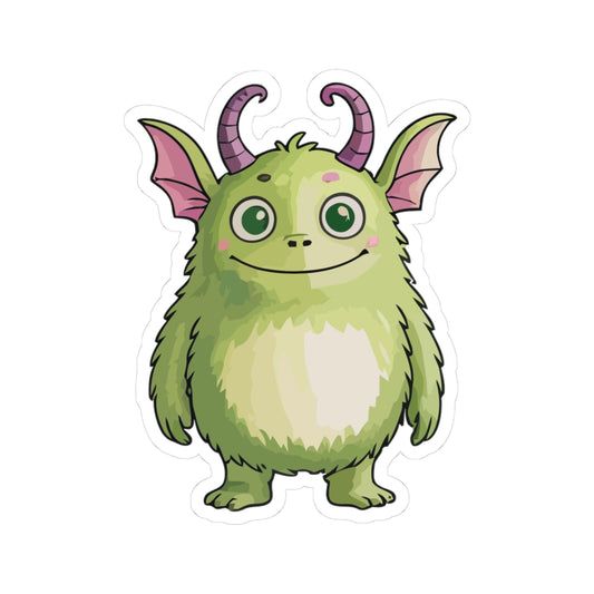 TEEZOCA cute green monster sticker cartoon creature