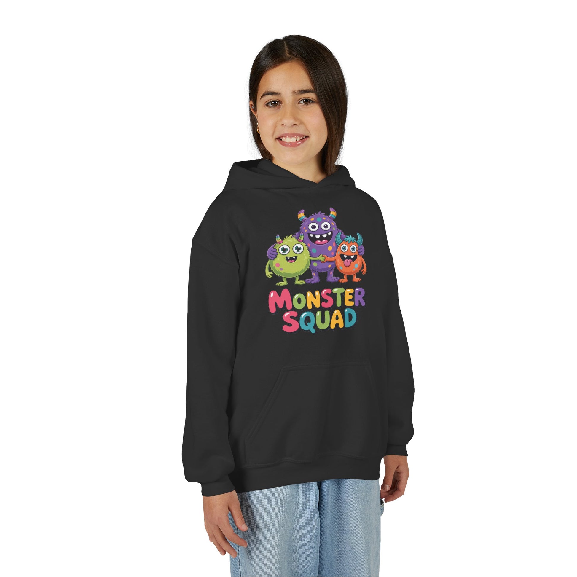 Youth Hoodie — Colorful "Monster Squad" Kids Pullover TEEZOCA