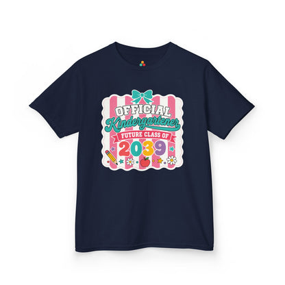 Future Class of 2039 Shirt for Kids — Cute Coquette Kindergartener Tee