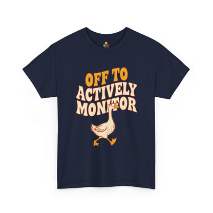 Off To Actively Monitor Funny Teacher T-Shirt – Sarcastic Testing Day Goose Tee Gift | TEEZOCA 