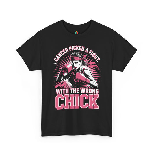 Cancer Picked a Fight With the Wrong Chick Breast Cancer Awareness Unisex T-shirt | TEEZOCA 