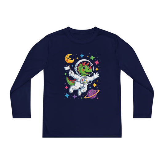 Astronaut Dinosaur Kids Long Sleeve T-Shirt TEEZOCA