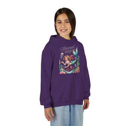 Mermaid Magic Youth Hoodie — Cute Mermaid Graphic Sweatshirt for Kids TEEZOCA